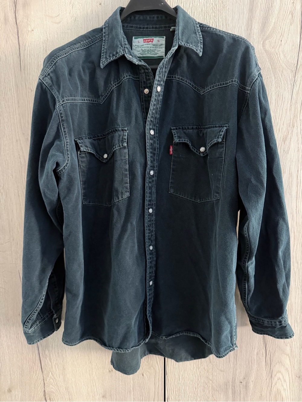 Vintage Levi's dark teal western style Jean shirt
